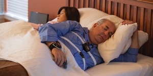 Schlafanalyse mit portablem Schlaflabor-Messgerät. Bildquelle: https://dentalsleeppractice.com