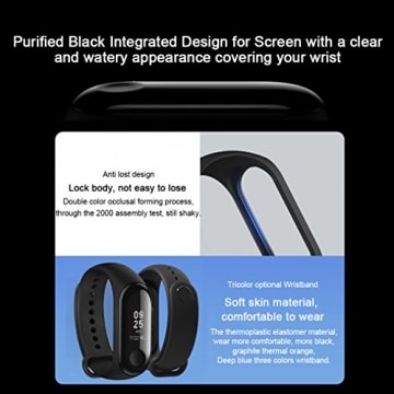 Xiaomi Mi Band 3 Wasserdicht Fitness Tracker Band Smartband 50m Wasserdichte OLED Touchpad Pulsmesser Aktivitätstracker Schrittzähler Schlaftracker Uhrzeit Armbänder - 5