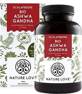 NATURE LOVE® Bio Ashwagandha - indische Schlafbeere