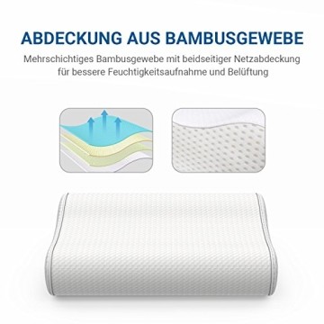 UTTU Sandwich Kissen: Höheneinstellbares Memory Foam Kopfkissen