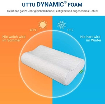 UTTU Sandwich Kissen: Höheneinstellbares Memory Foam Kopfkissen